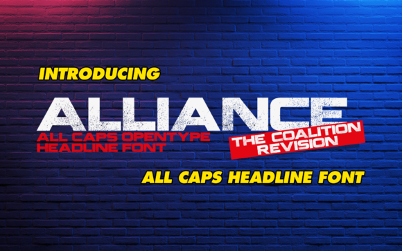Alliance: A Bold, Cool Display Typeface for Thoughtful Design
