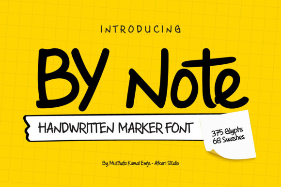 By Note: A Handwritten Display Font for Warm, Human Editorial Moments