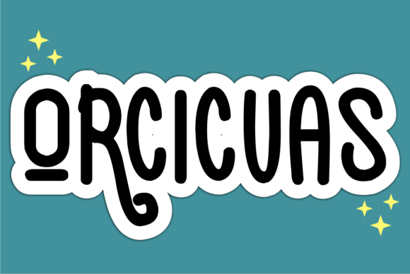 Orcicuas: A Bold, Sculptural Display Font