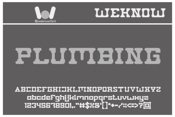 Plumbing Font: A Bold, Playful Display Typeface for Handmade Brands
