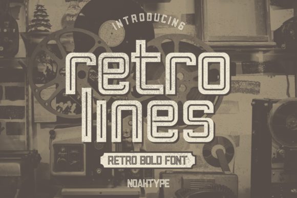 Retro Lines: A Display Font That Anchors Vintage Charm in Modern Web Design