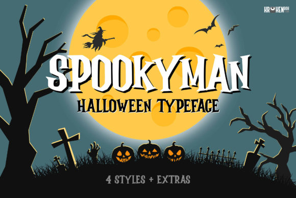 Spookyman Halloween Typeface Extras for Brand Magic