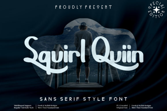 Squirl Quiin: An Elegant Display Font for Handmade Brands