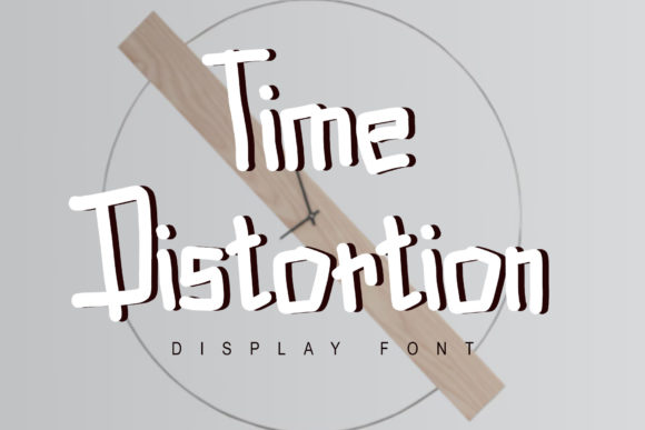 Time Distortion Font: Playful Display Type for Invitations & Handmade Labels