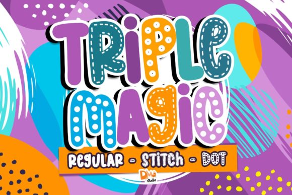 Triple Magic: A Playful Display Font for Handmade Charm
